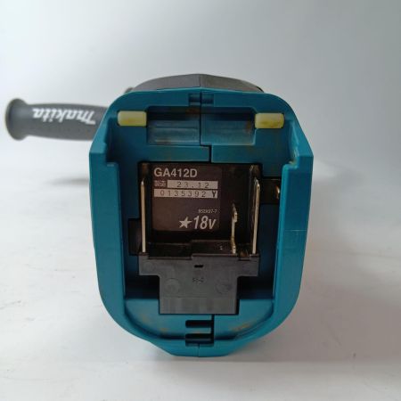 MAKITA マキタ ディスクグラインダー GA412D ブルー 充電器・充電池2個・ケース付 コードレス式 100mm 18v 6.0Ah