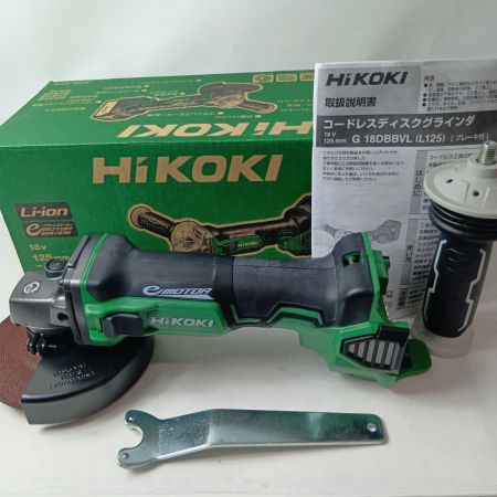 HiKOKI ハイコーキ コードレスディスクグラインダ G18DBBVL グリーン パワフルモーター ブレーキ付 125mm