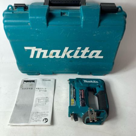 MAKITA マキタ 電動タッカ コードレス式 10mm 10.8v ST113D ブルー ケース付