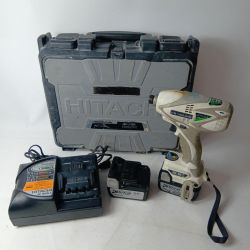 HITACHI 日立 インパクトドライバ WM14DBL ホワイト 充電器・バッテリー2個・ケース付 コードレス式 14.4v Cランク