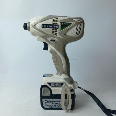 HITACHI 日立 インパクトドライバ WM14DBL ホワイト 充電器・バッテリー2個・ケース付 コードレス式 14.4v
