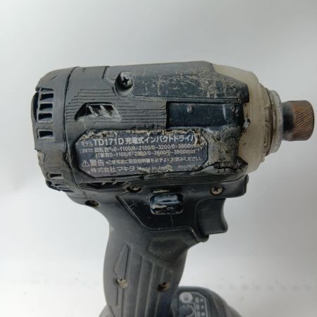 MAKITA マキタ インパクトドライバ  TD171D ブラック 充電器・充電池2個・ケース付 18v