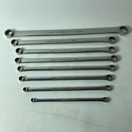Snap-on スナップオン 両口メガネレンチ 8本セット XDHFM ライトグレー XDHFM2224/1719/1618/1417/1315/1214/1012/810