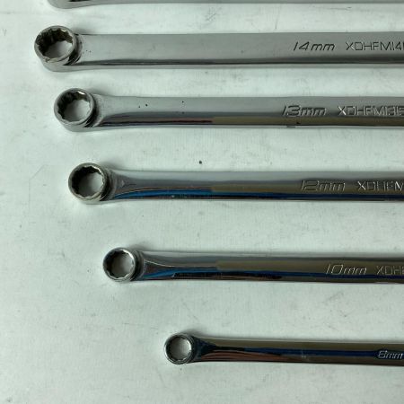 Snap-on スナップオン 両口メガネレンチ 8本セット XDHFM ライトグレー XDHFM2224/1719/1618/1417/1315/1214/1012/810