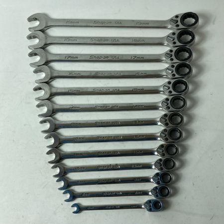 Snap-on スナップオン コンビネーションレンチ 13本セット SOXRRM ライトグレー XDHFM 19mm~8mm/6mm