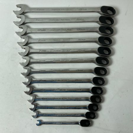 Snap-on スナップオン コンビネーションレンチ 13本セット SOXRRM ライトグレー XDHFM 19mm~8mm/6mm