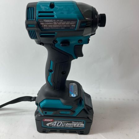 MAKITA マキタ インパクトドライバ  TD002GRDX ブルー 充電器・充電池2個・ケース付 コードレス式 40v 2.5Ah