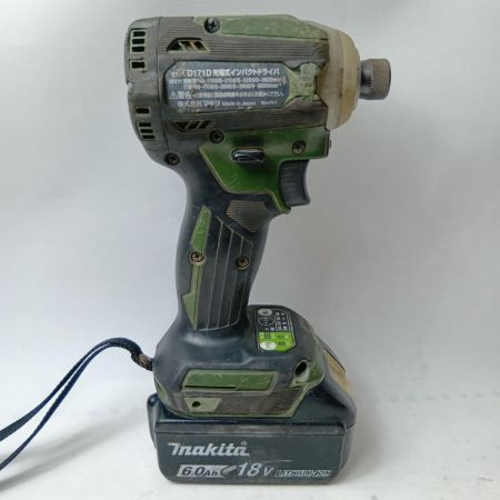 MAKITA マキタ インパクトドライバ TD171D ブラック 充電池1個付 コードレス式 18v 6.0Ah