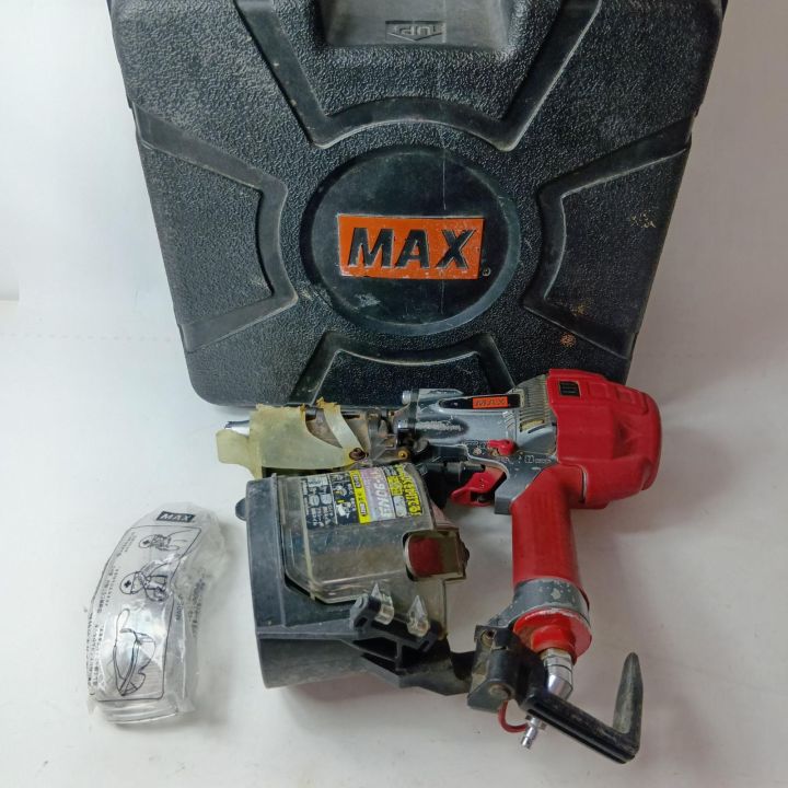 MAX マックス 高圧コイルネイラ エアくぎ打ち機 HN-90N3 レッド ケース 