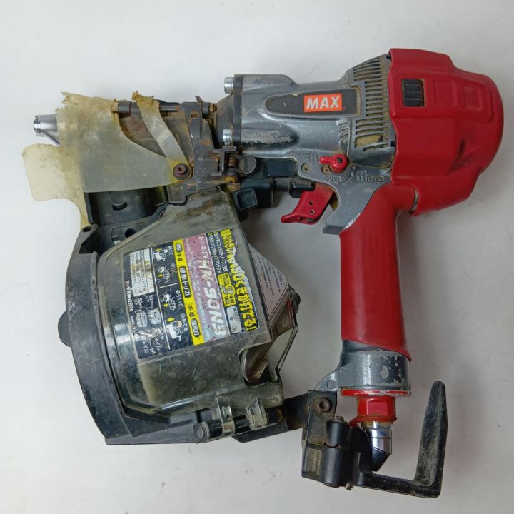 MAX マックス 高圧コイルネイラ エアくぎ打ち機 HN-90N3 レッド ケース 