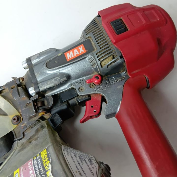 MAX マックス 高圧コイルネイラ エアくぎ打ち機 HN-90N3 レッド ケース 