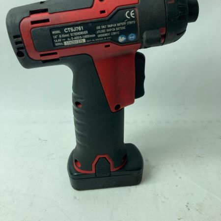Snap-on スナップオン 電動スクリュードライバー CTSJ761 レッド コードレス式 バッテリー付