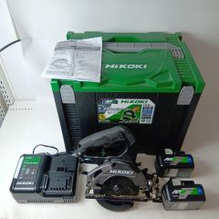 HiKOKI ハイコーキ 丸のこ コードレス式 36v C3605DA ブラック 充電器・充電池2個・ケース付 Aランク