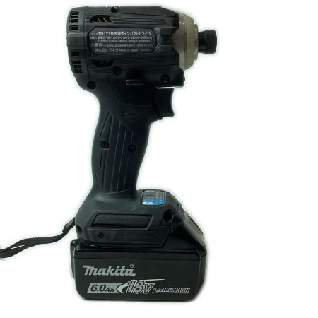 MAKITA マキタ インパクトドライバ コードレス式 18v 6.0Ah TD171D ブラック 充電器・充電池2個・ケース付