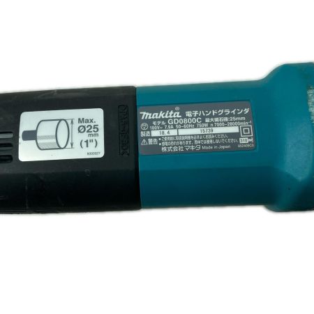MAKITA マキタ ハンドグラインダー GD0800C ブルー 本体のみ コード式 25mm 100v 使用感有