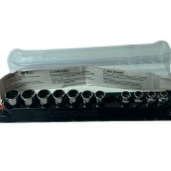 Snap-on スナップオン 3/8 6角 シャローソケット セット  12pcs 212FSMY ライトグレー 8～19mm 11pcs 12ｍｍ欠品 Bランク
