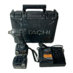 HITACHI 日立 インパクトドライバ WH14DDL2 ブラック 充電器・バッテリー2個・ケース付 コードレス式 14.4v 361193 Cランク