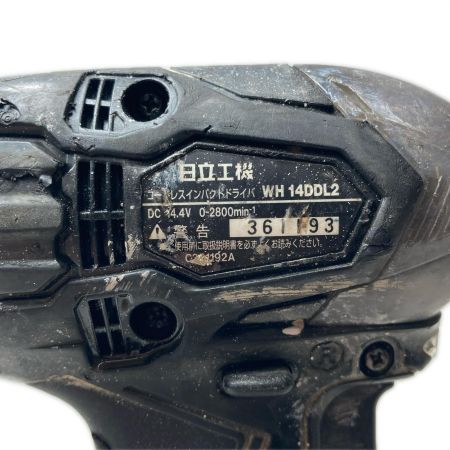 HITACHI 日立 インパクトドライバ WH14DDL2 ブラック 充電器・バッテリー2個・ケース付 コードレス式 14.4v 361193