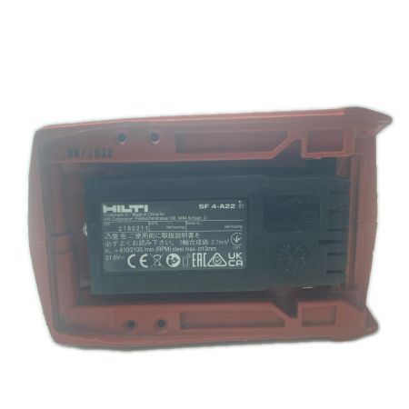Hilti ヒルティ ドライバドリル コードレス式 21.6V SF 4-A22 レッド 充電池1個付 