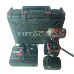 HITACHI 日立 インパクトドライバ  WH18DDL2 レッド 充電器・充電池2個・ケース付 Cランク