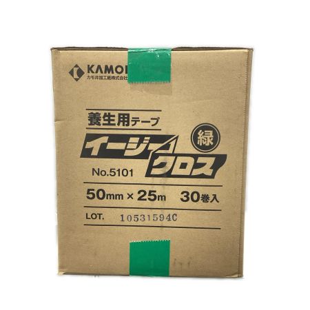 KAMOI 養生テープ 黄緑 50mm×25ｍ 30巻入り