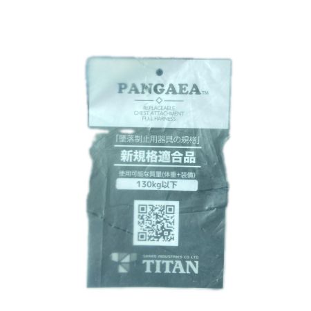 TITAN フルハーネス型安全帯 PAHN-10A-BL-L ブラック フルハーネス本体のみ L PANGAEA HORIZON