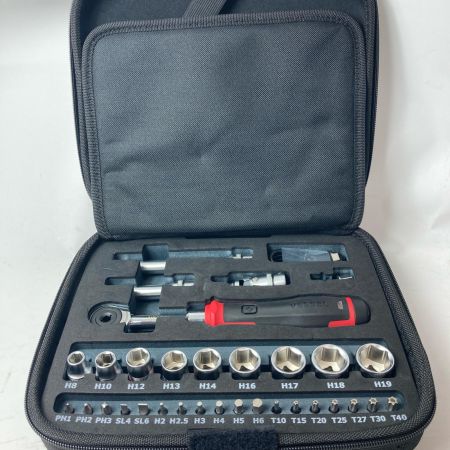 VESSEL ベッセル 電動スリムラチェット  400ER3-1M ブラック ソケットビット31個付セット 