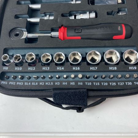 VESSEL ベッセル 電動スリムラチェット  400ER3-1M ブラック ソケットビット31個付セット 