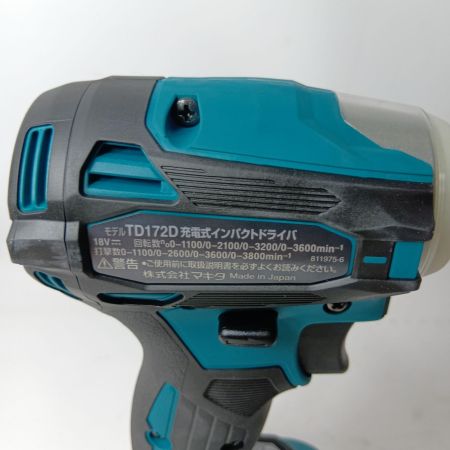 MAKITA マキタ インパクトドライバ 18v 6.0Ah TD172DRGX ブルー 充電器・充電池2個・ケース付 コードレス式