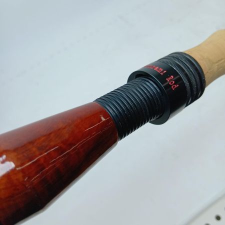 ホンナミスピリット トラウトロッド ホンナミロッド502UL リールシート「花梨紅白」/スレッド「パープル」 ハンドメイドロッド