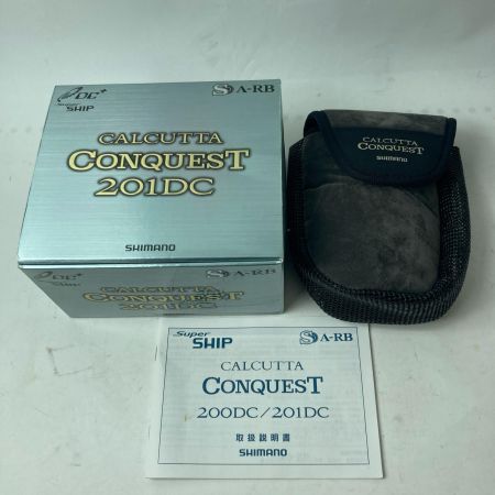 SHIMANO シマノ ベイトリール 09カルカッタコンクエスト 201DC 02282 箱・リールポーチ付