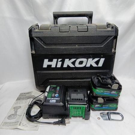 HiKOKI ハイコーキ WH36DD(2XHBSZ) ストロングブラック 36Vコードレスインパクトドライバ バッテリー2個、充電器付き