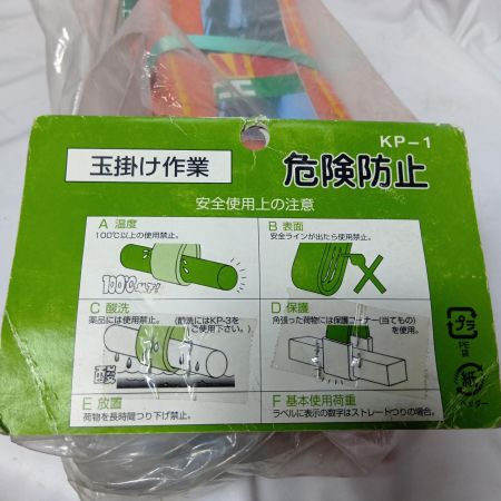 コンドーテック KP-1型 パワースリング 長さ：3m スリング幅（W）：100mm  アイ部の色：緑