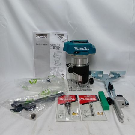 MAKITA マキタ 充電式トリマ RT50DZ ブルー 付属品完備 コードレス式 18v 美品 RT50DZ ブルー