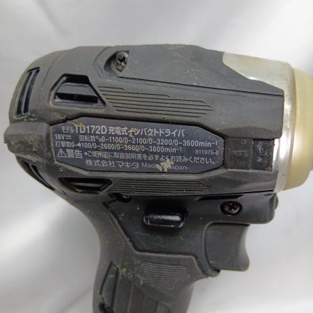 MAKITA マキタ TD172DRGXB ブラック 充電器・充電池2個・ケース付 コードレス式 18v 345168 使用感有 TD172DRGXB ブラック