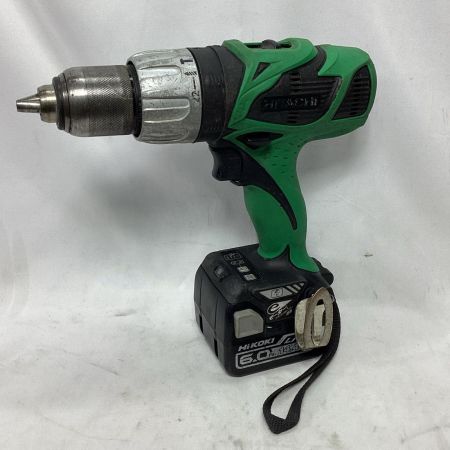 HITACHI 日立 ドライバドリル 充電器・充電池2個・ケース付 コードレス式 14.4v 6.0Ah  DV14DBL グリーン