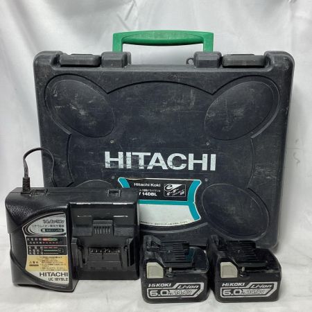 HITACHI 日立 ドライバドリル 充電器・充電池2個・ケース付 コードレス式 14.4v 6.0Ah  DV14DBL グリーン