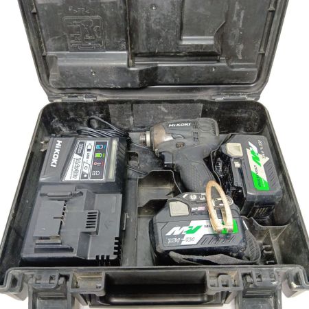 HiKOKI ハイコーキ インパクトドライバ WH36DA ブラック 程度C 充電器・充電池2個・ケース付 コードレス式 36v 204044 WH36DA ブラック