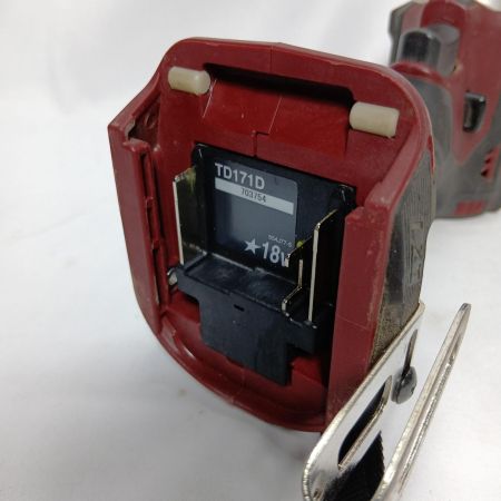 MAKITA マキタ TD171DGXAR レッド 程度B 3/0/0、5/0/20 703754 使用感有 TD171DGXAR レッド