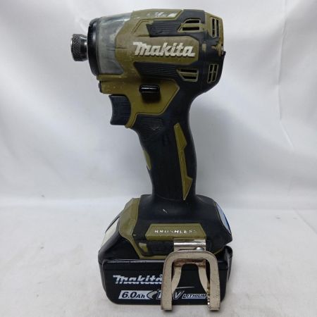 MAKITA マキタ インパクトドライバ TD173D オリーブ 程度B 充電池1個付 コードレス式 18v 6.0Ah 105/0/0 252917 使用感有 TD173D オリーブ