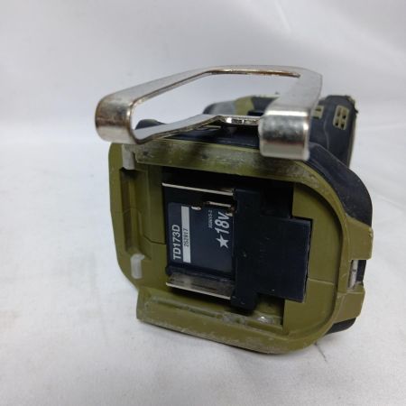 MAKITA マキタ インパクトドライバ TD173D オリーブ 程度B 充電池1個付 コードレス式 18v 6.0Ah 105/0/0 252917 使用感有 TD173D オリーブ