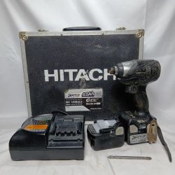 HITACHI 日立 インパクトドライバ WH14DBAL2 ブラック 充電器・充電池2個・ケース付 コードレス式 14.4v 使用感有 WH14DBAL2 ブラック Cランク
