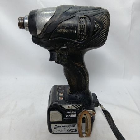 HITACHI 日立 インパクトドライバ WH14DBAL2 ブラック 充電器・充電池2個・ケース付 コードレス式 14.4v 使用感有 WH14DBAL2 ブラック