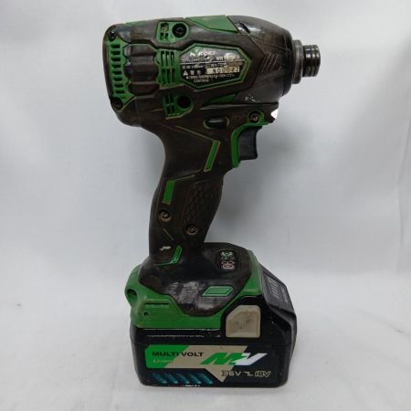 HiKOKI ハイコーキ インパクトドライバ WH18DDL2 グリーン 充電器・充電池1個・ケース付 コードレス式 18v N00042 現状販売 軸ブレ有 WH18DDL2 グリーン