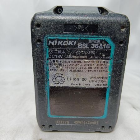 HiKOKI ハイコーキ インパクトドライバ WH18DDL2 グリーン 充電器・充電池1個・ケース付 コードレス式 18v N00042 現状販売 軸ブレ有 WH18DDL2 グリーン