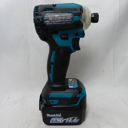 MAKITA マキタ インパクトドライバ TD161DRGX ブルー 程度A 充電器・充電池2個付 コードレス式 14.4v 6.0Ah 38477 美品 TD161DRGX ブルー