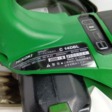 HiKOKI ハイコーキ C14DBL 丸のこ グリーン 本体のみ コードレス式 14.4v J900024 使用感有 C14DBL グリーン