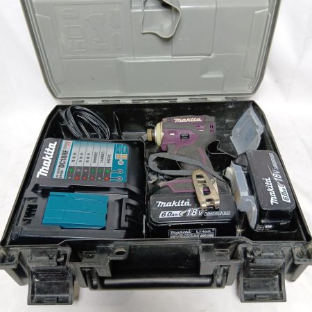MAKITA マキタ インパクトドライバTD172DGXAP パープル 充電器・充電池2個付 コードレス式 18v 6.0Ah 4/0/0 4/0/0 38039 キズ・ヨゴレ有 TD172DGXAP パープル
