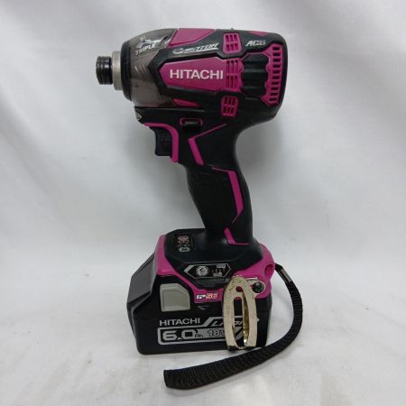 HITACHI 日立 インパクトドライバ WH18DDL2 ショッキングピンク 充電器・充電池2個・ケース付 コードレス式 18v 064574 使用感有 WH18DDL2 ショッキングピンク
