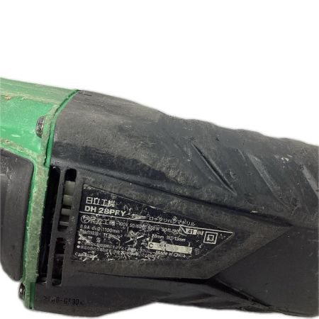 HITACHI 日立 ハンマドリル 本体のみ コード式 100v 不明 使用感有 DH28PFY グリーン×ブラック